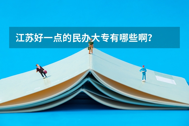 江苏好一点的民办大专有哪些啊？