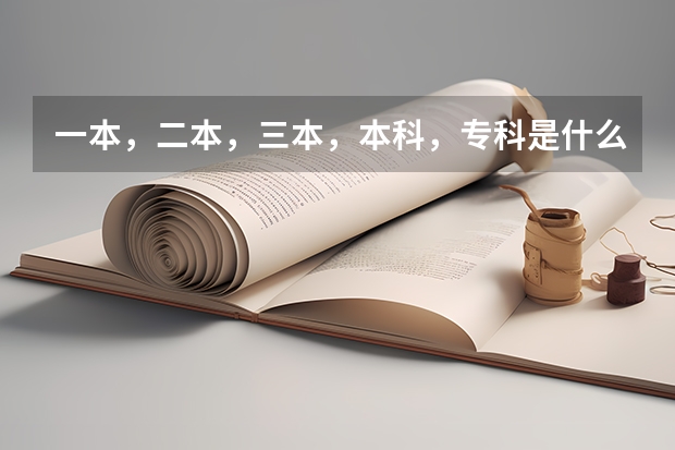 一本，二本，三本，本科，专科是什么意思