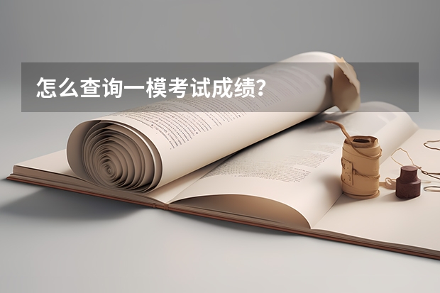 怎么查询一模考试成绩？