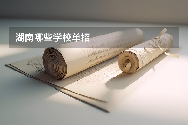 湖南哪些学校单招
