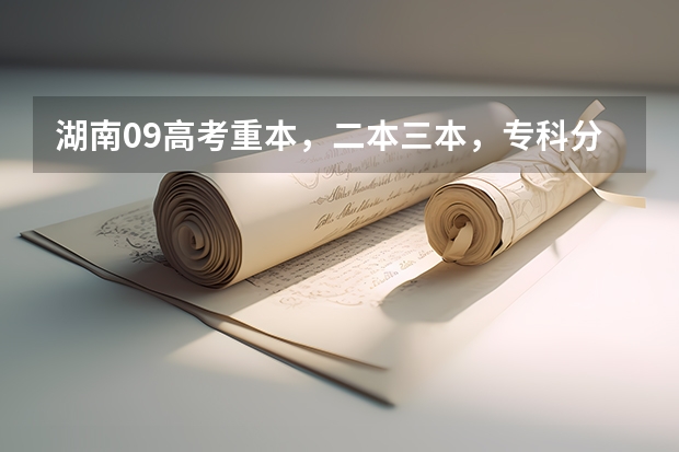 湖南09高考重本，二本三本，专科分数线 湖南省的三本公办学校名单