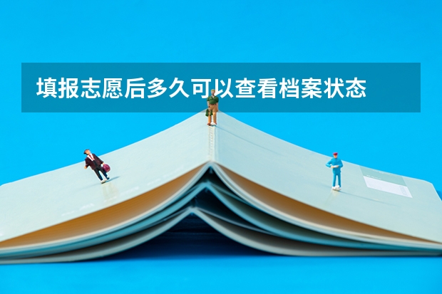 填报志愿后多久可以查看档案状态
