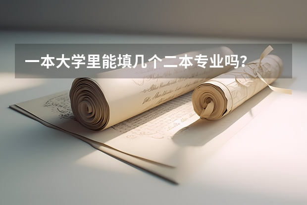 一本大学里能填几个二本专业吗？