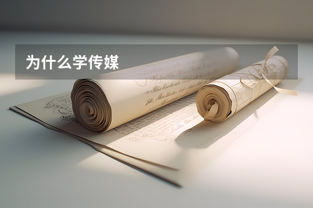 为什么学传媒