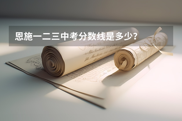 恩施一二三中考分数线是多少？
