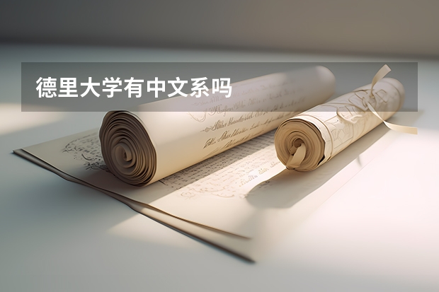 德里大学有中文系吗