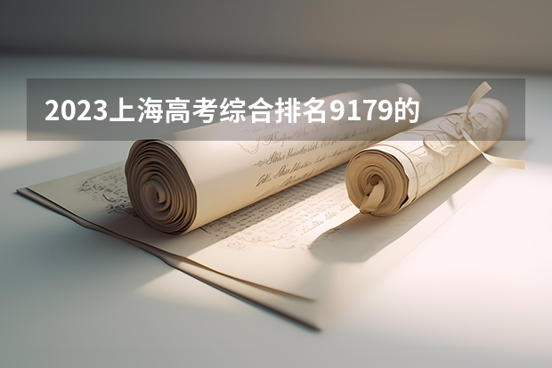 2023上海高考综合排名9179的考生报什么大学合适