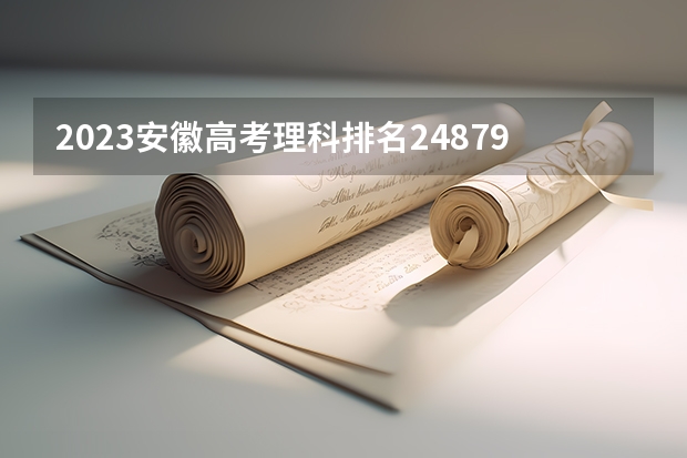 2023安徽高考理科排名24879的考生报什么大学合适